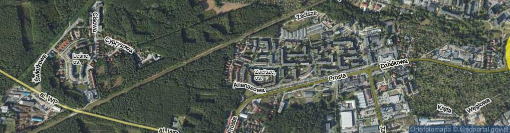 Zdjęcie satelitarne Kokosowa ul.